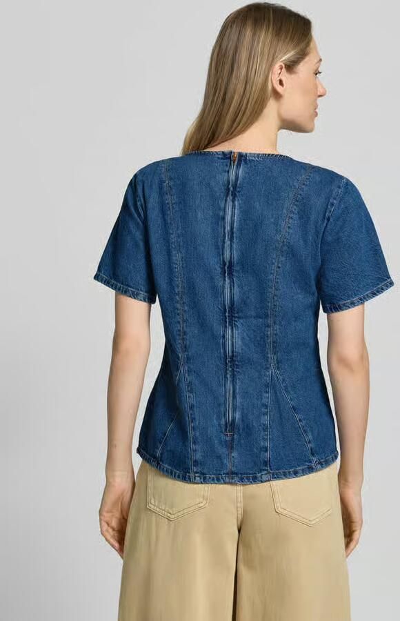 MSCH Copenhagen Jeansshirt met ronde hals model 'Turige Alena' - Foto 2