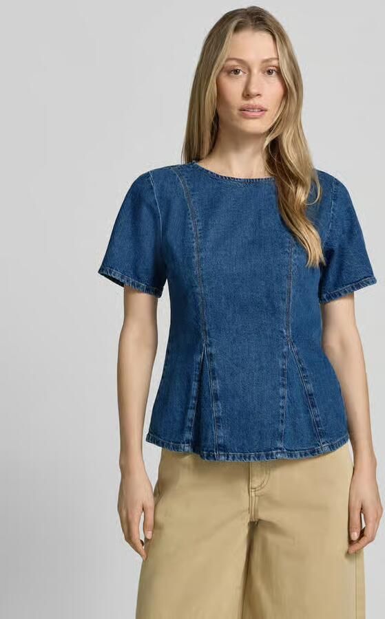 MSCH Copenhagen Jeansshirt met ronde hals model 'Turige Alena' - Foto 3