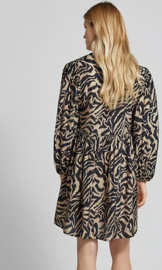 MSCH Copenhagen Knielange jurk met all-over motief model 'Felixie' - Foto 3