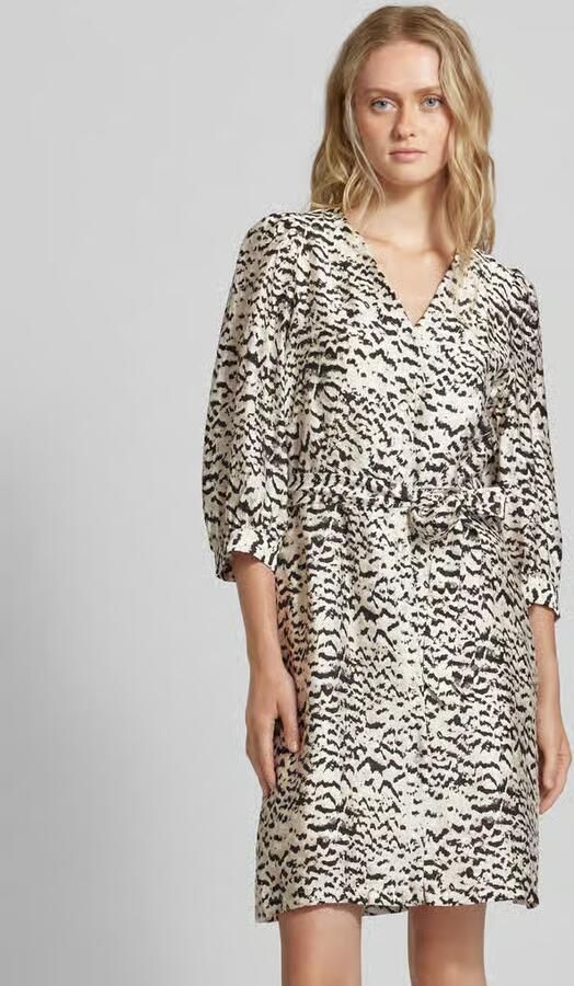 MSCH COPENHAGEN Dames Jurken Mschphilida Maire 3 4 Dress Aop Beige - Foto 5