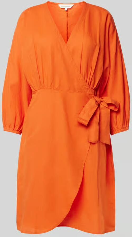 MSCH Copenhagen Knielange linnen jurk in wikkellook model 'Mirilla' - Foto 9