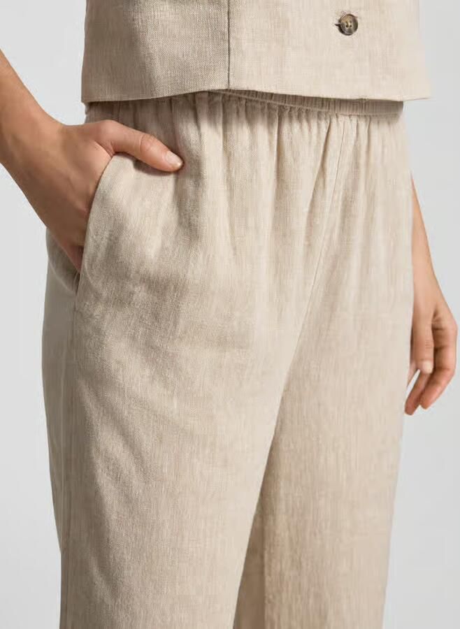 MSCH Copenhagen Linnen broek met trekkoord model 'Viana Ginia'