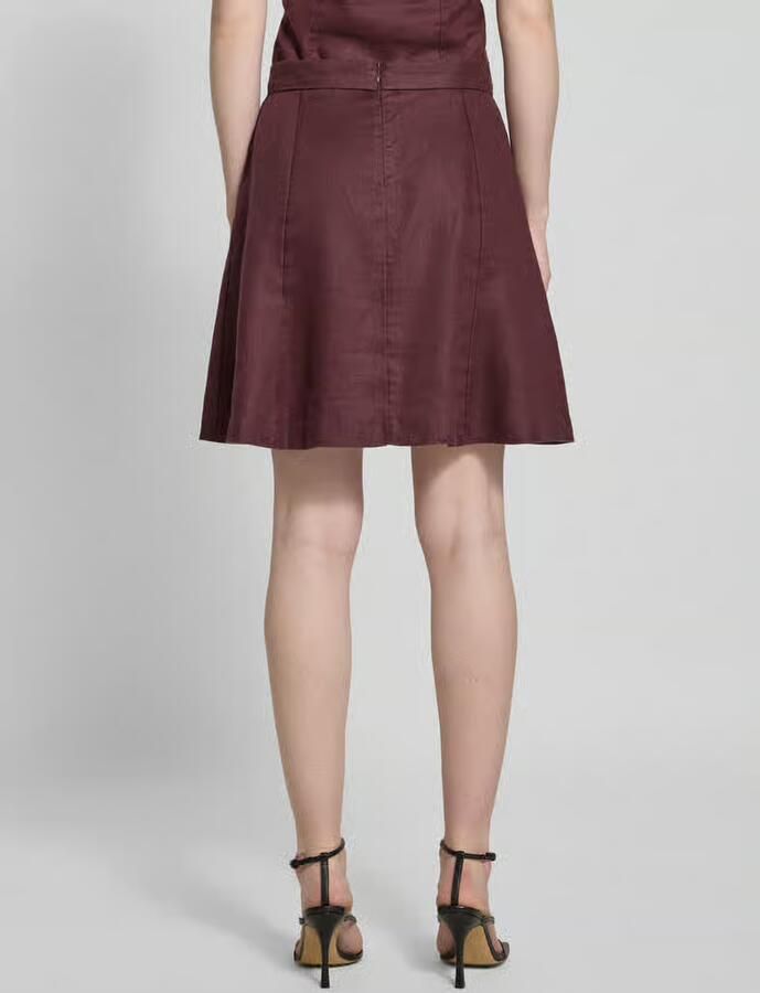 MSCH Copenhagen Linnen rok met knoopsluiting model 'Naira Claritta'