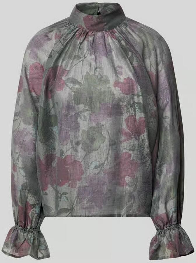 MSCH Copenhagen Regular fit blouse met opstaande kraag model 'Jaquelina' - Foto 3
