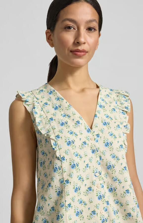 MSCH Copenhagen regular fit blouse van linnenmix model 'Solfried'