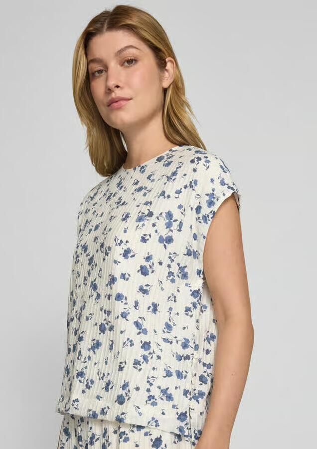 MSCH Copenhagen Regular fit blousetop met structuurmotief model 'Falisha'