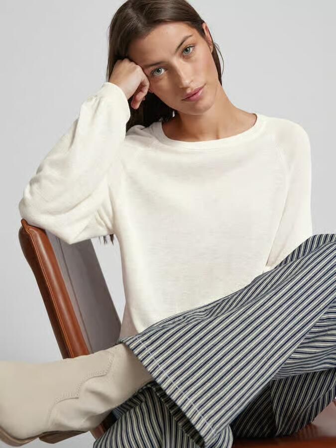 MSCH Copenhagen Regular fit gebreide pullover met linnen model 'KOBRA'
