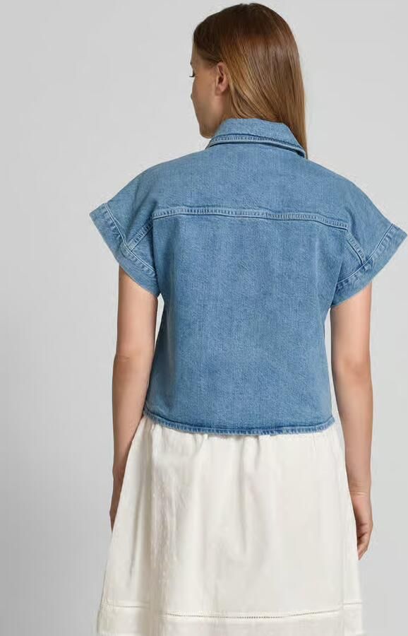 MSCH Copenhagen Regular fit jeansblouse met borstzakken model 'Elida Ada' - Foto 2