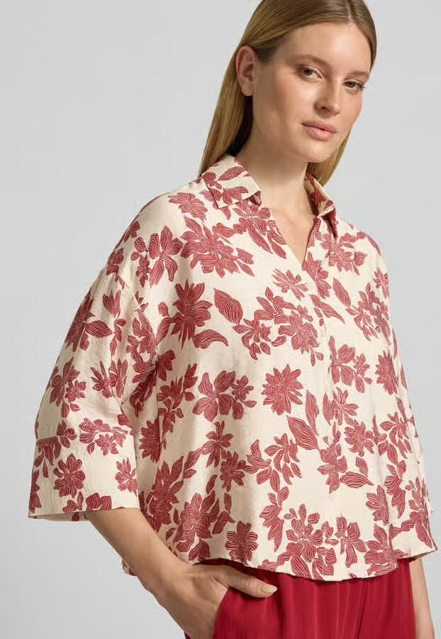 MSCH Copenhagen relaxed fit blouse met 3 4-mouwen model 'Vildana' - Foto 4