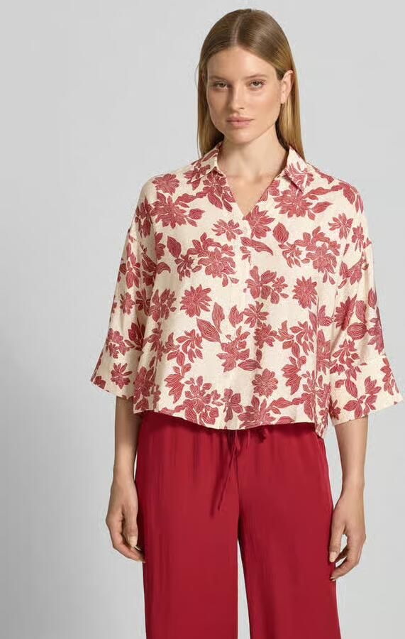 MSCH Copenhagen relaxed fit blouse met 3 4-mouwen model 'Vildana' - Foto 5