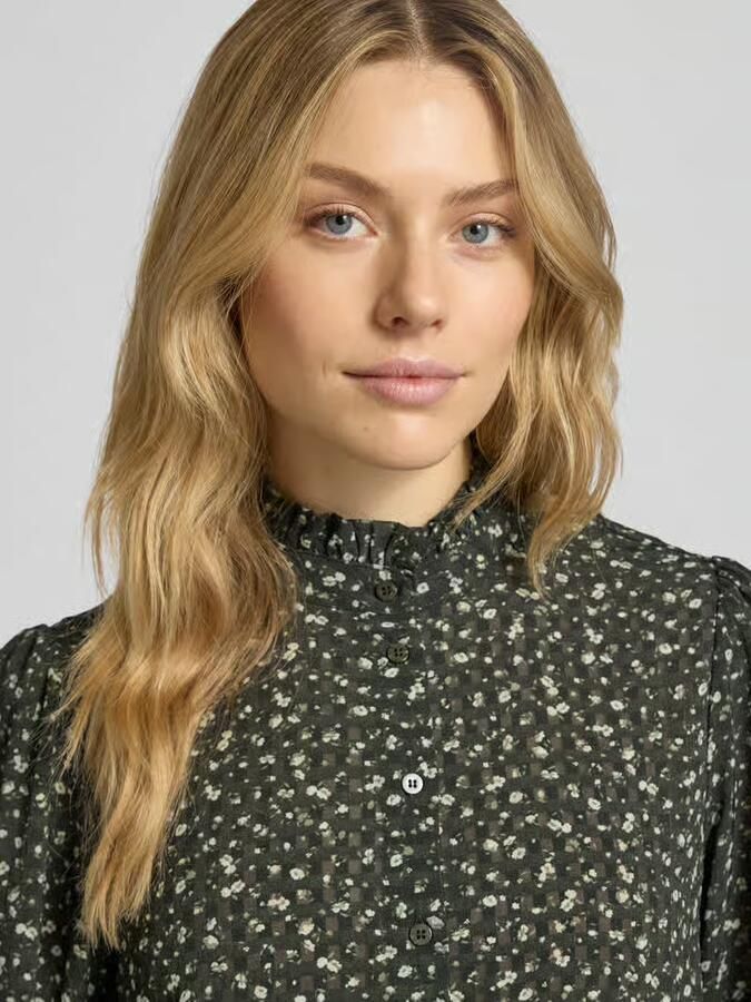 MSCH Copenhagen Relaxed fit blouse met opstaande kraag model 'Kaylen Oceanna' - Foto 2