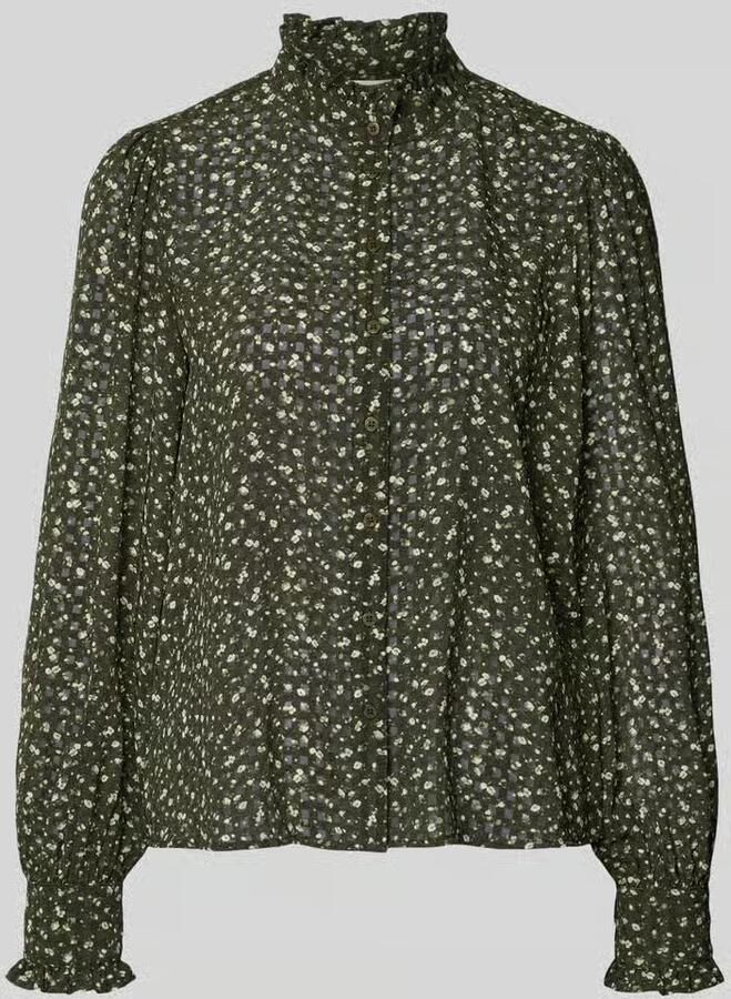 MSCH Copenhagen Relaxed fit blouse met opstaande kraag model 'Kaylen Oceanna'