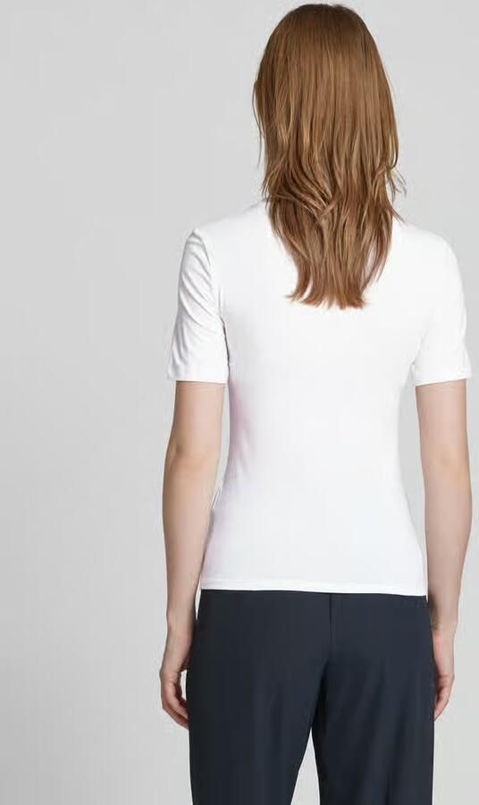 MSCH Copenhagen T-shirt met geribde ronde hals model 'Betrina'