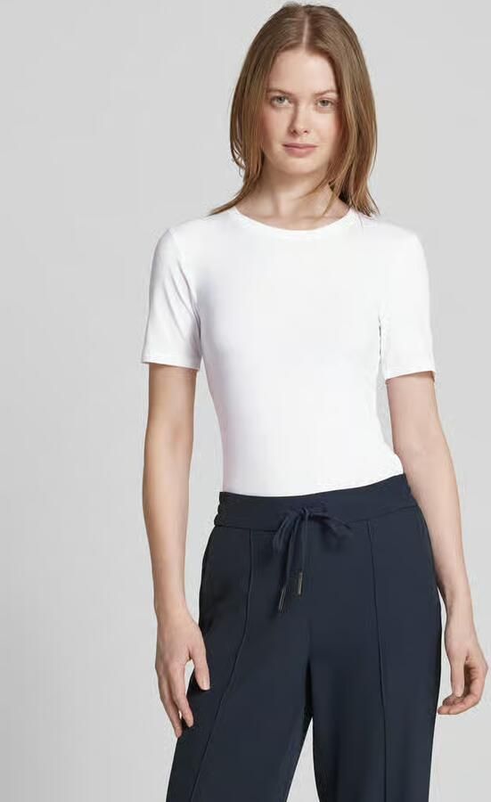 MSCH Copenhagen T-shirt met geribde ronde hals model 'Betrina' - Foto 2