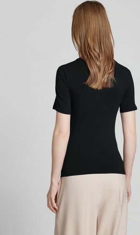 MSCH Copenhagen T-shirt met geribde ronde hals model 'Betrina'