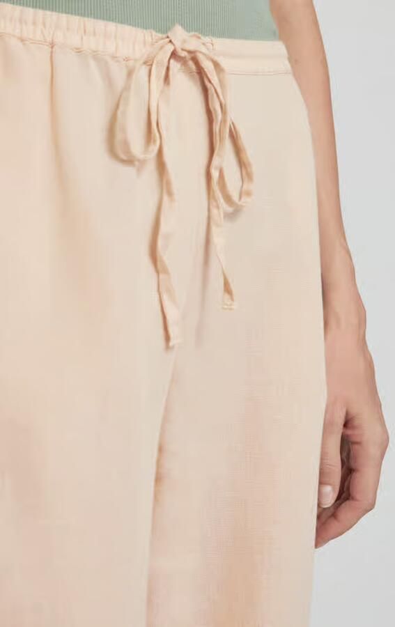 MSCH Copenhagen Wide leg linnen broek met elastische band model 'Mirilla'