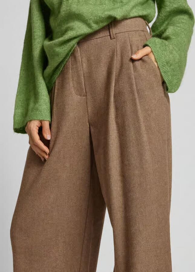 MSCH Copenhagen Wide leg stoffen broek met bandplooien model 'Jennabella' - Foto 6