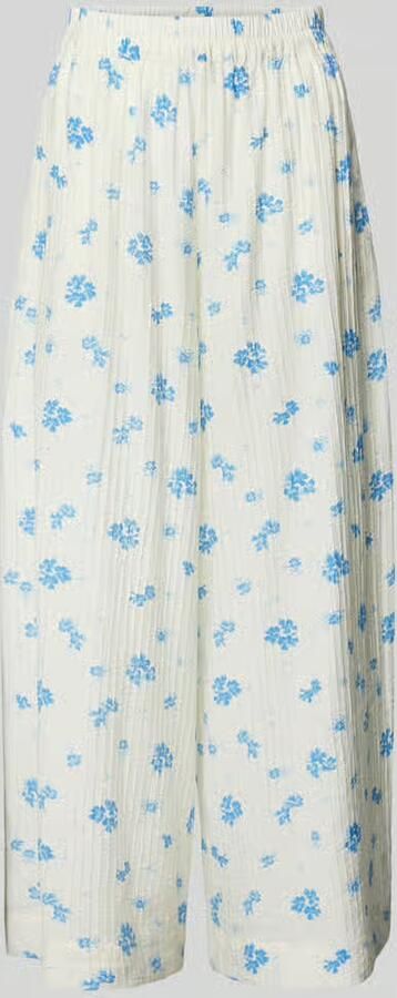 MSCH Copenhagen Wide leg stoffen broek met bloemenprint model 'Rojan'
