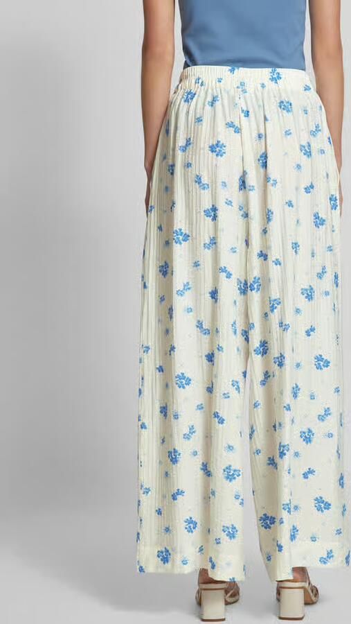 MSCH Copenhagen Wide leg stoffen broek met bloemenprint model 'Rojan' - Foto 3