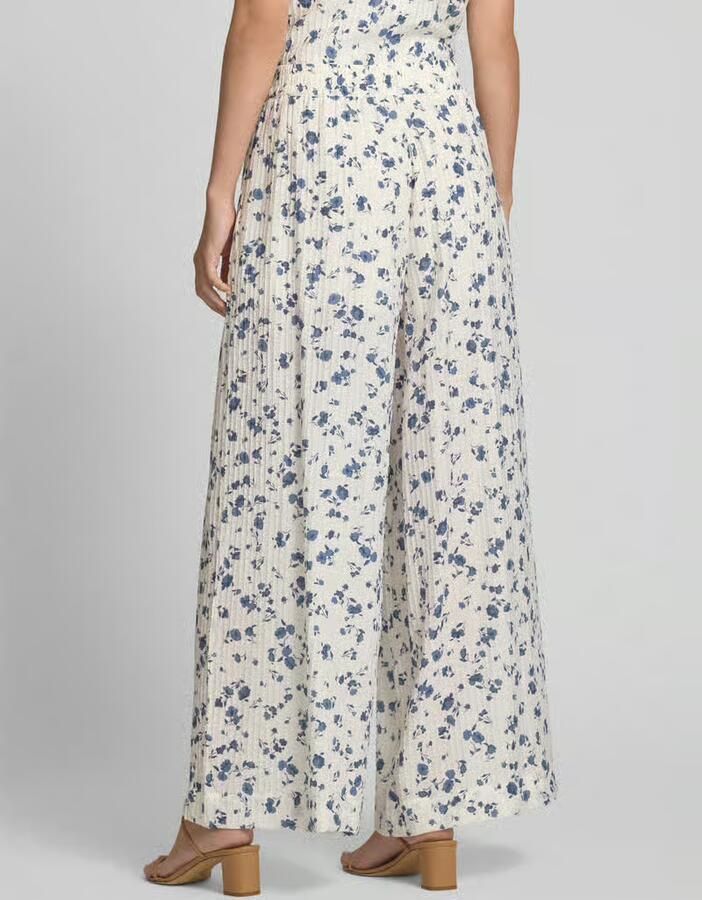 MSCH Copenhagen Wide leg stoffen broek met plissévouwen model 'Falisha'