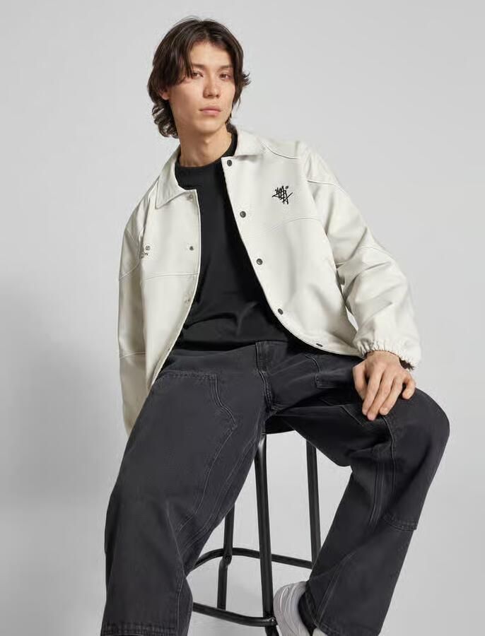 Multiply Apparel Overhemdjack met platte kraag
