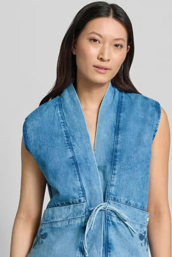 Mustang Jeansvest met rijgveter model 'GILLIAN'
