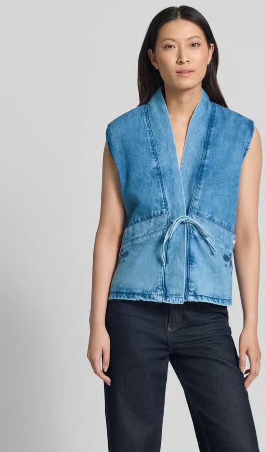 Mustang Jeansvest met rijgveter model 'GILLIAN' - Foto 4
