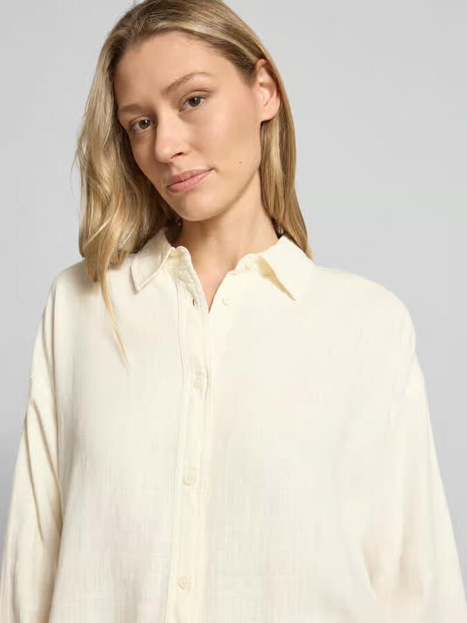 Mustang linnen blouse met overhemdkraag model 'SALINAS'