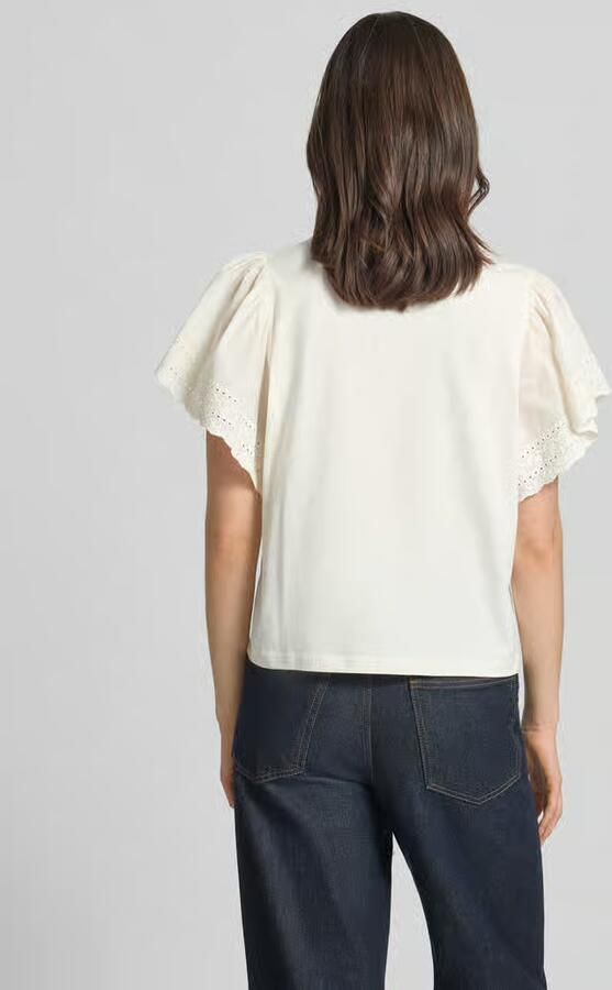 Mustang regular fit blouse met bloemige stitching model 'Lima' - Foto 2