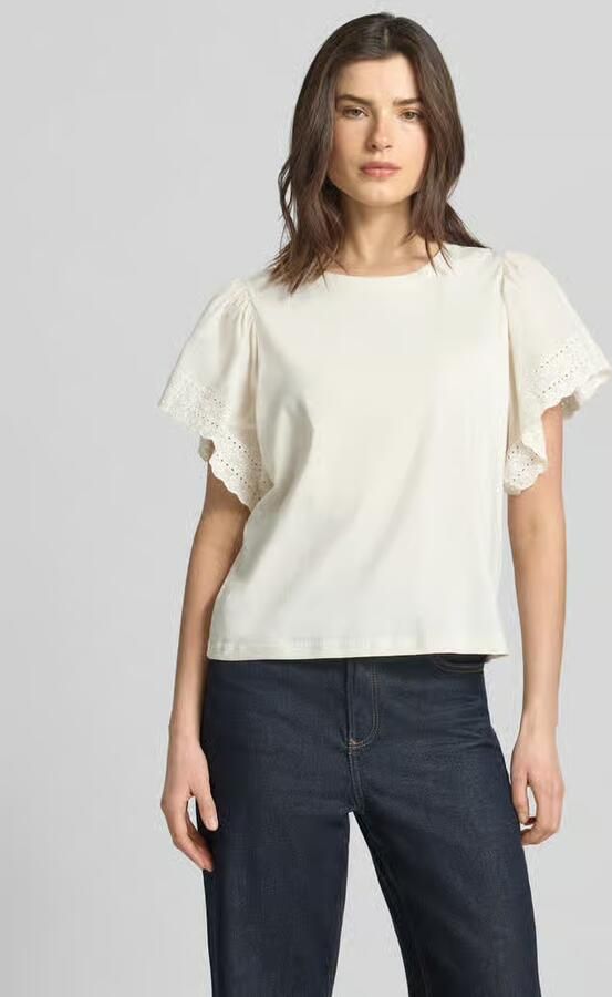 Mustang regular fit blouse met bloemige stitching model 'Lima' - Foto 3