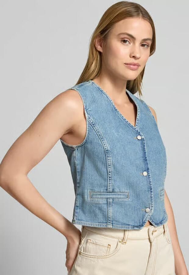 Mustang regular fit bodywarmer in denimlook