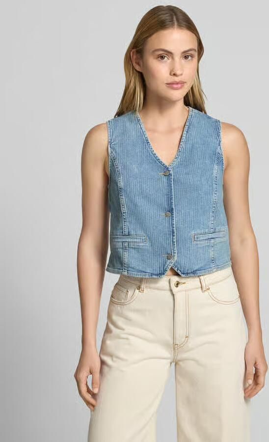 Mustang regular fit bodywarmer in denimlook - Foto 2