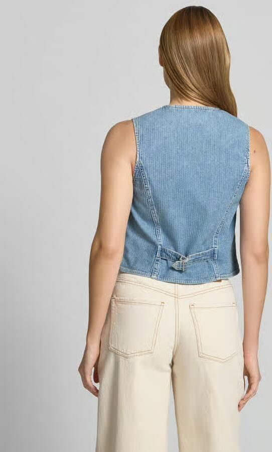 Mustang regular fit bodywarmer in denimlook - Foto 3