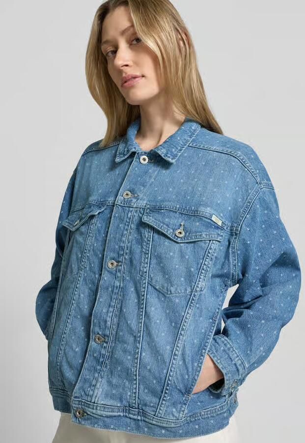 Mustang regular fit jeansjack met logopatch model 'ARCATA'