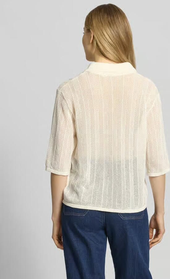 Mustang Regular fit overhemdblouse met opengewerkt patroon model 'Alva' - Foto 3