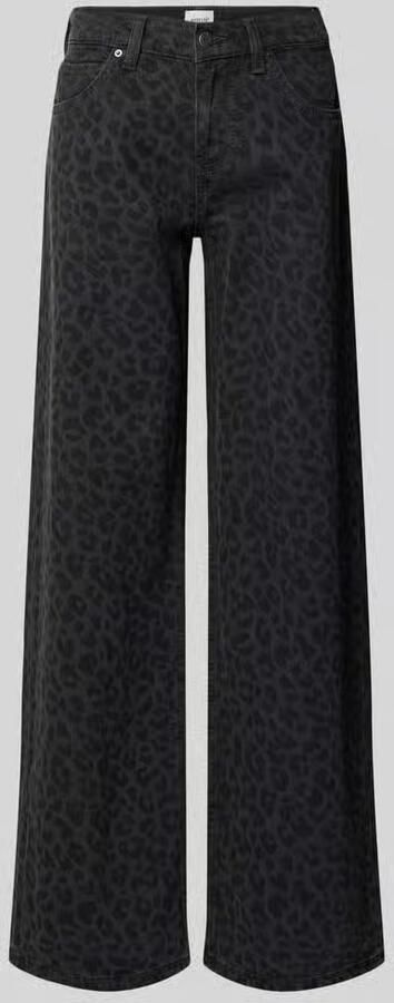 Mustang Wide fit jeans met all-over dierenprint model 'Medley'