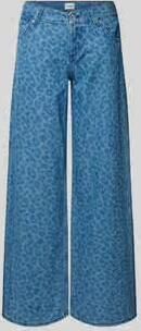 Mustang wide fit jeans met all-over dierenprint model 'Medley'