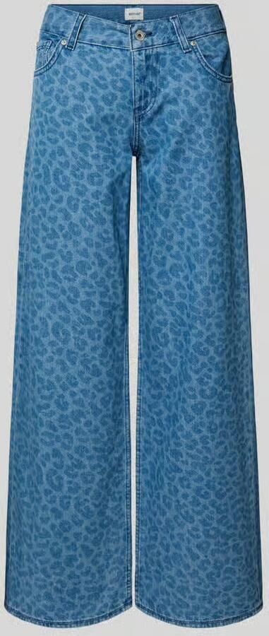 Mustang wide fit jeans met all-over dierenprint model 'Medley' - Foto 2