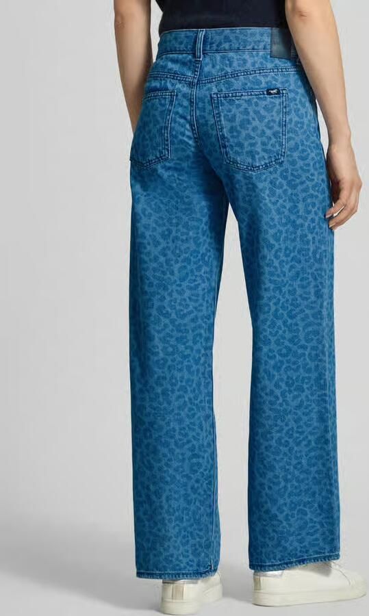 Mustang wide fit jeans met all-over dierenprint model 'Medley' - Foto 3