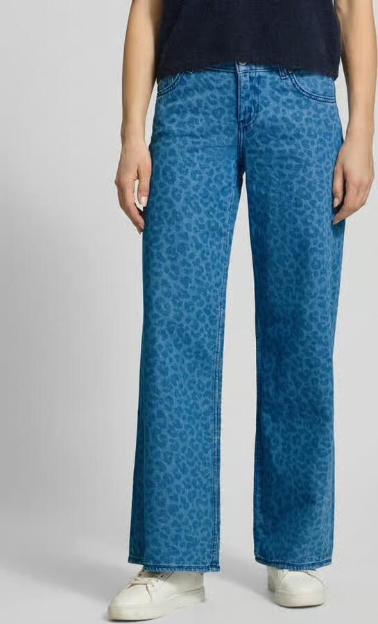 Mustang wide fit jeans met all-over dierenprint model 'Medley' - Foto 2