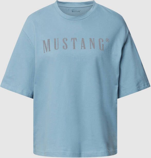 Mustang T-shirt met labelprint model 'Aline'