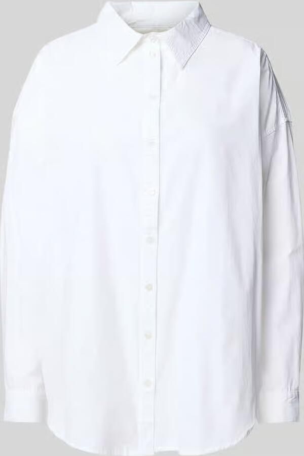 My Essential Wardrobe Boxy fit overhemdblouse met extra brede schouders model 'Sunna' - Foto 2