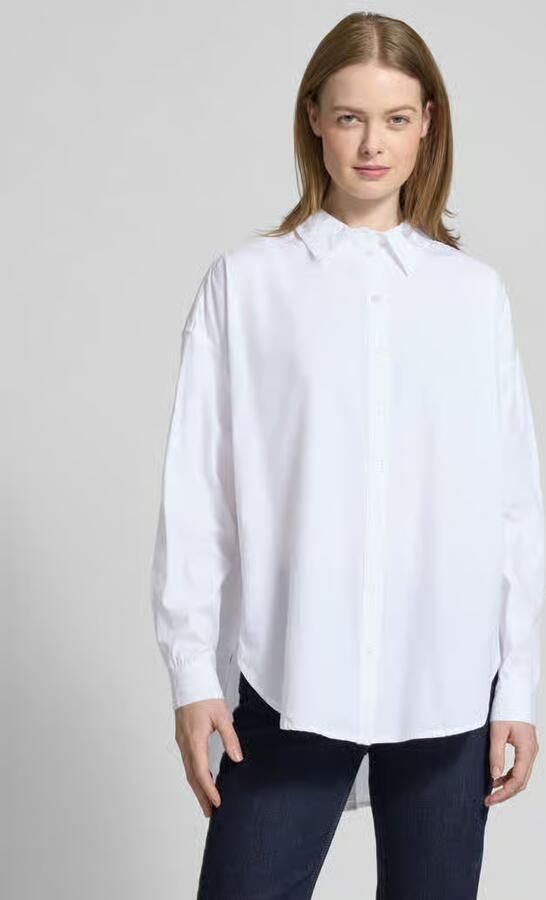 My Essential Wardrobe Boxy fit overhemdblouse met extra brede schouders model 'Sunna' - Foto 3