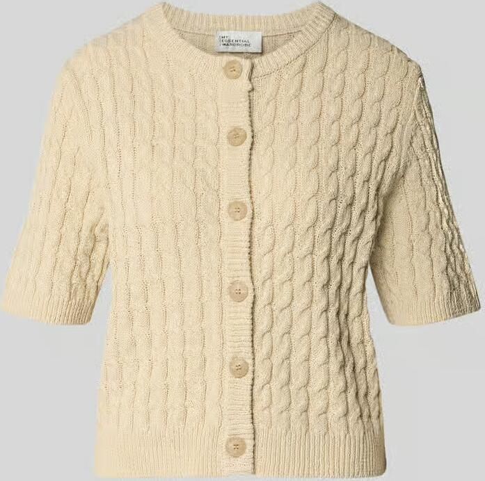 My Essential Wardrobe Cardigan van mix van katoen en linnen model 'Diva' - Foto 6