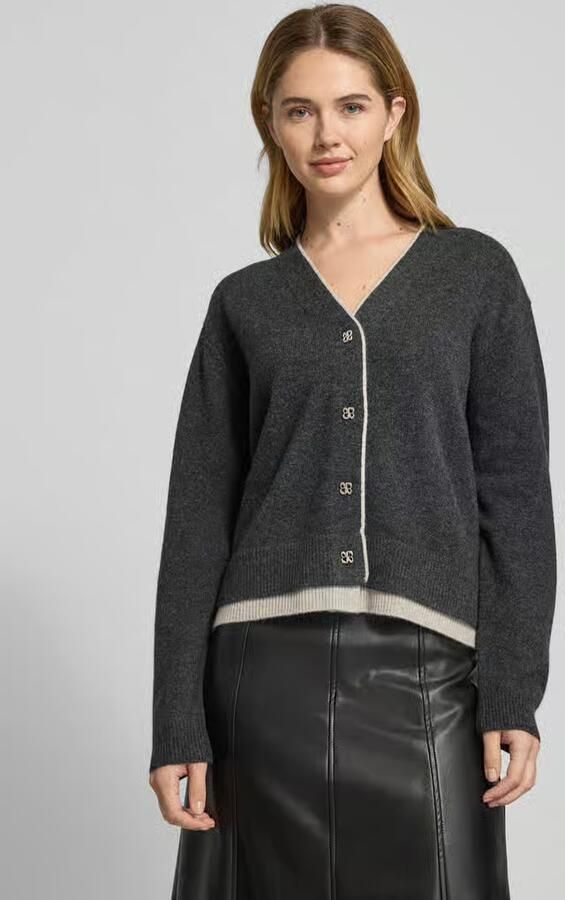 My Essential Wardrobe Cardigan van wol met V-hals model 'Tracy' - Foto 2