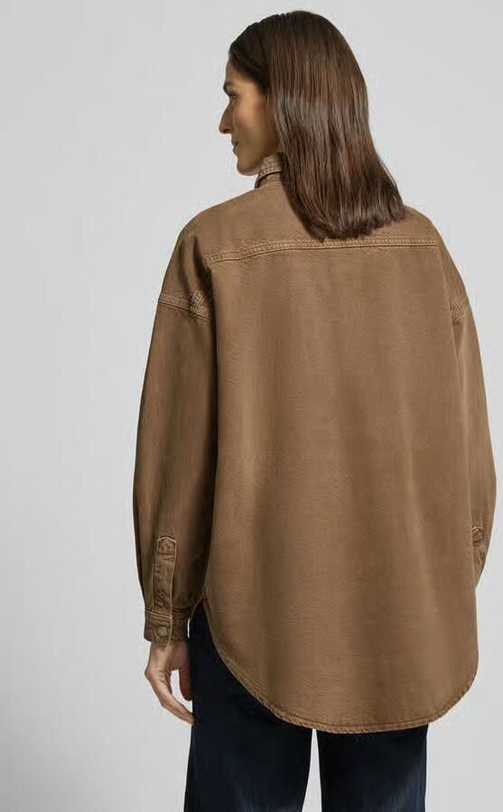 My Essential Wardrobe Jeansblouse met borstzak model 'Malo'