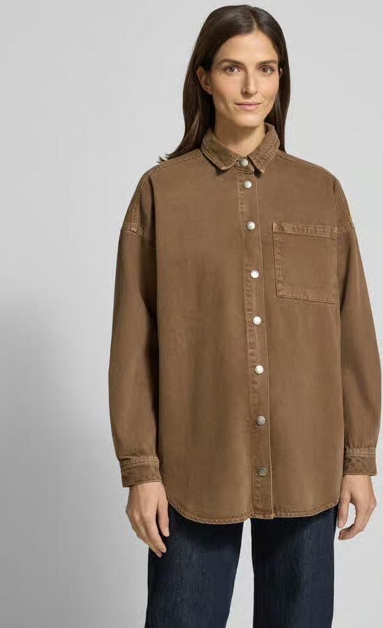 My Essential Wardrobe Jeansblouse met borstzak model 'Malo' - Foto 2