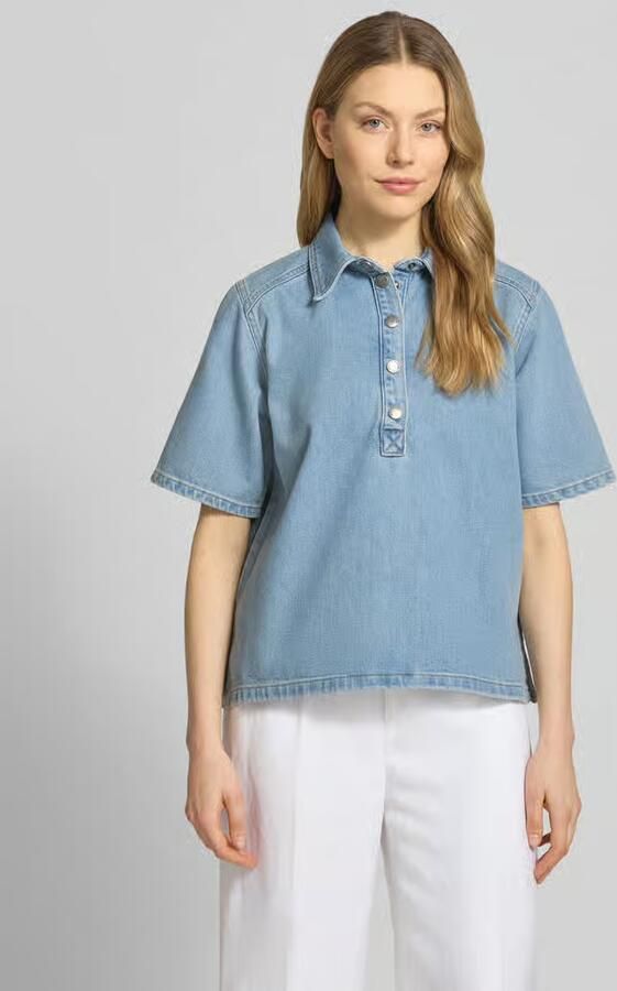 My Essential Wardrobe jeansblouse met drukknoopsluiting model 'Abina' - Foto 2