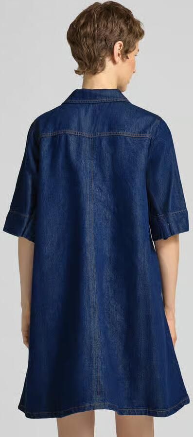 My Essential Wardrobe Jeansjurk van mix van katoen en lyocell met ritssluiting