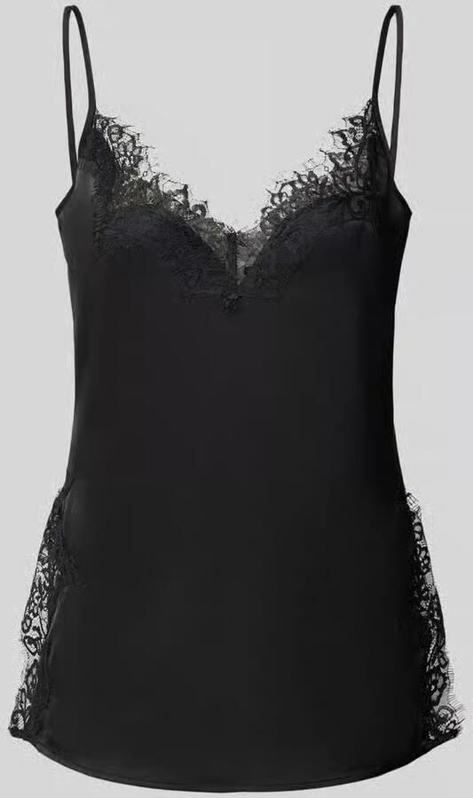 My Essential Wardrobe Kanten top met v-hals model 'Brenda'
